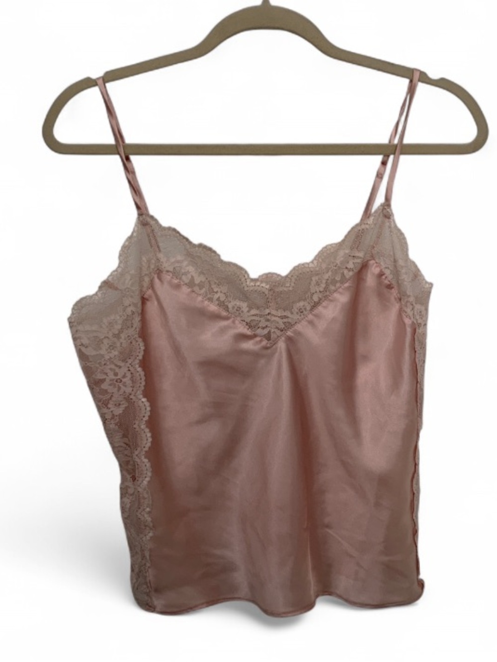 Y2K In Bloom Delicate Lace-Trim Satin Cami Tank Top